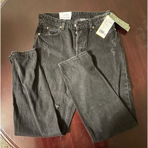 new h&m black ripped jeans